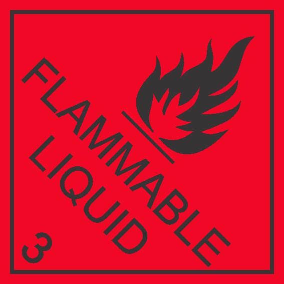 DANGEROUS GOODS FLAMMABLE LIQUID 3