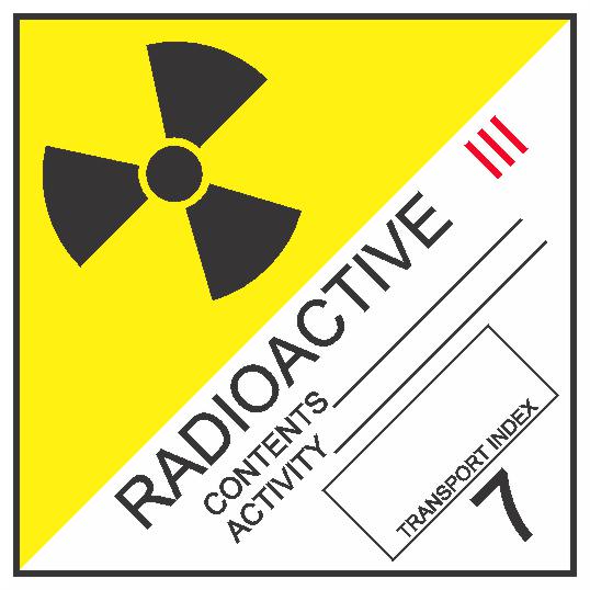 DANGEROUS GOODS RADIOACTIVE 3-7