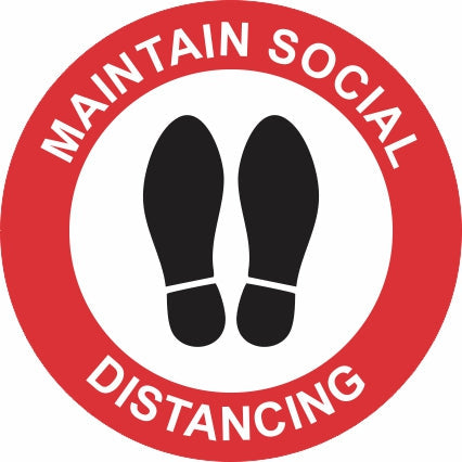 VINYL FLOOR GRAPHIC MAINTAIN SOCIAL DISTANCING