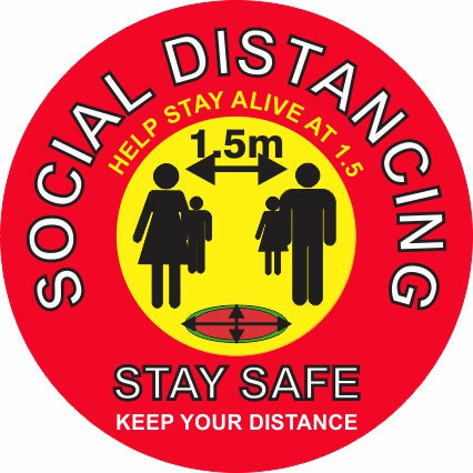 VINYL FLOOR GRAPHIC SOCIAL DISTANCING