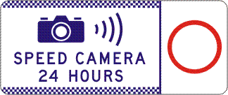 G6-327n - Speed Camera 24 Hours (with speed limit on right)