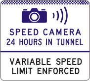 G6-331-2n - Speed Camera 24 Hours In Tunnel / Variable Speed Limit Enforced