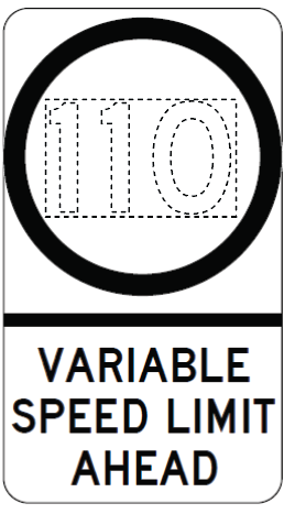 G6-364n - Speed Limit (symbolic) Variable Speed Limit Ahead