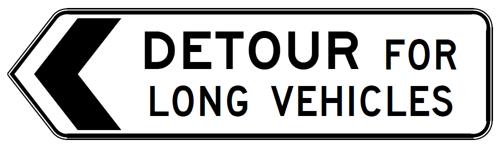 G9-5-3(L) Detour For Long Vehicles (Left)