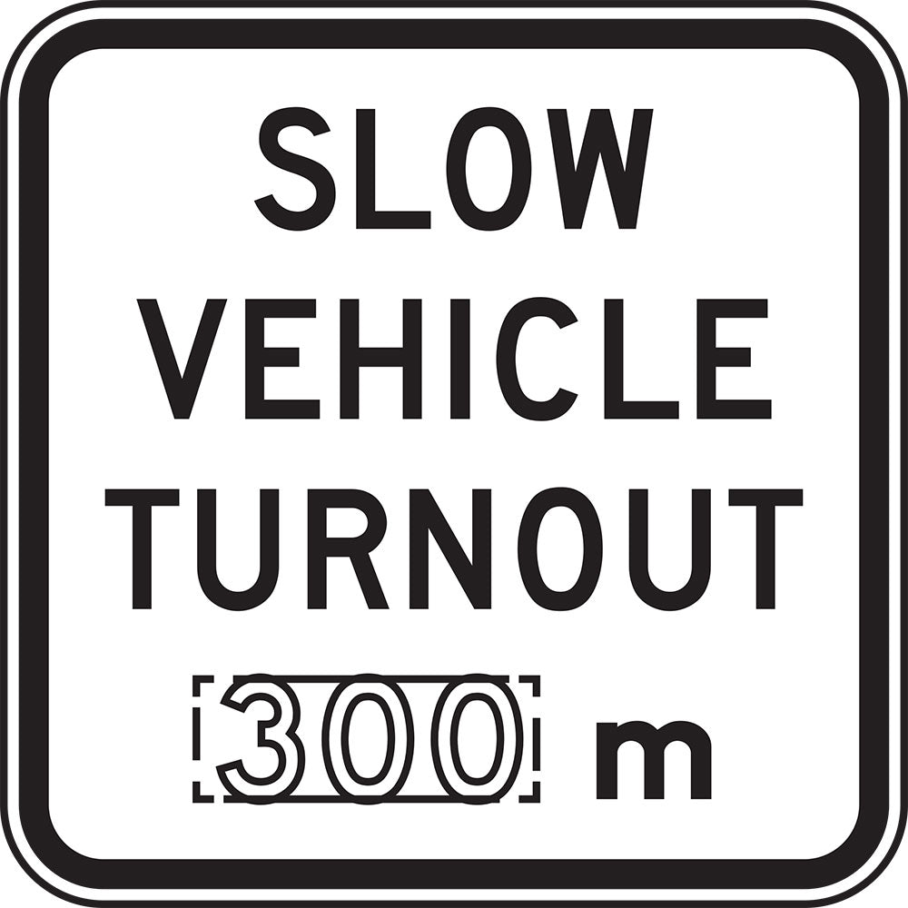 G9-50 - Slow Vehicle TURNOUT (x)m