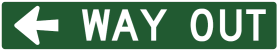 G9-55(L) - Way Out (Left Arrow)