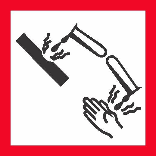 DANGEROUS GOODS GHS DECAL CORROSIVE