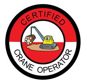 CERTIFIED CRANE OPERATOR HARD HAT DECAL 50mm