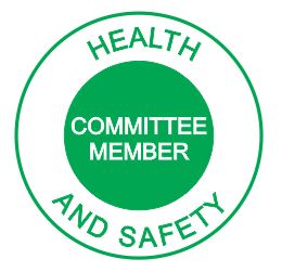 HEALTH & SAFETY COMMITTEE MEMBER HARD HAT DECAL 50mm
