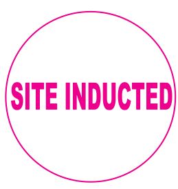 SITE INDUCTED HARD HAT DECAL 50mm