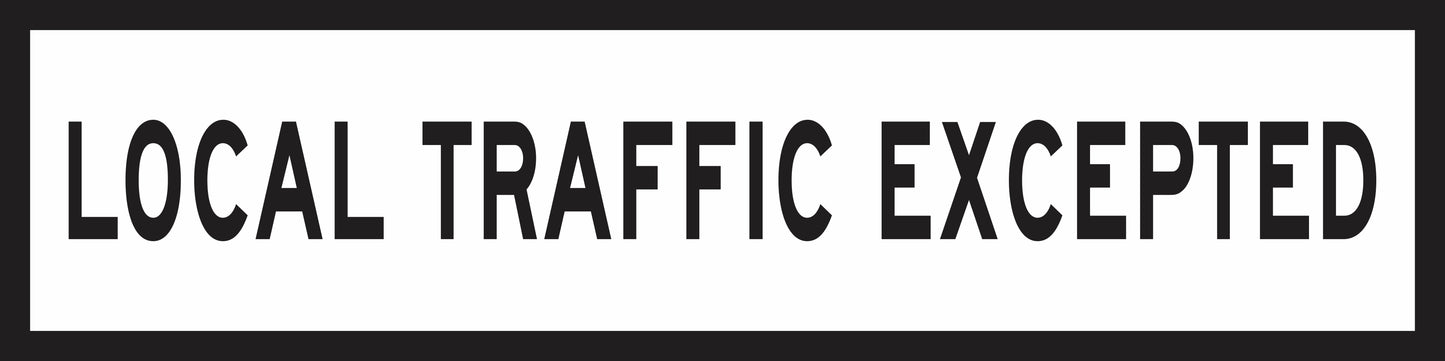 Local Traffic Excepted (MMS Insert)