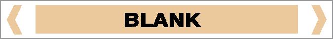 A rectangular beige Pipe Marker sign labeled "BLANK" in bold black capital letters at the center, with a thin gray border. Product Name: Pipe Marker - GAS - BLANK.