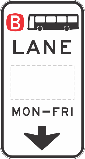 R7-1-1-5n - Bus Lane (AM & PM) (Overhead)