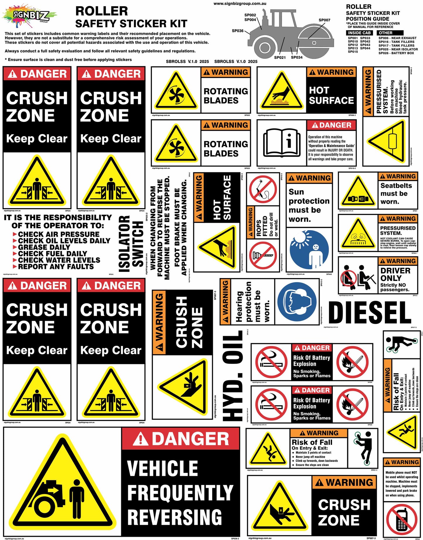 Sticker Kit - Roller