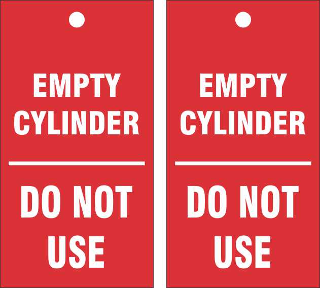 EMPTY CYLINDER TAG PACK OF 50
