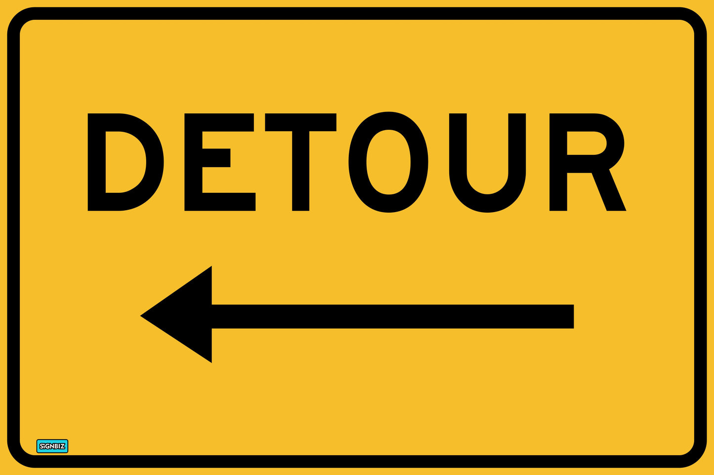 SWING STAND SIGN ONLY - DETOUR LEFT