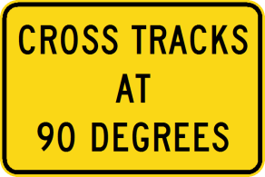 W8-250n Cross Tracks at 90 Degrees (Use with W6-10)