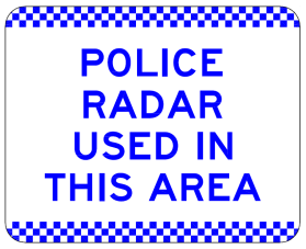 G6-268n - Police Radar Used In This Area