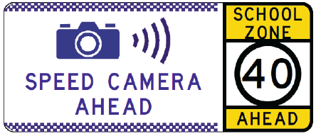 G6-328-3n - Speed Camera Ahead School Zone (with speed limit on right)