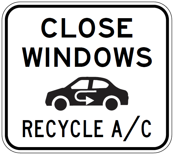 G9-407n - Close Windows (Car Image) Recycle A/C (Air Conditioner)