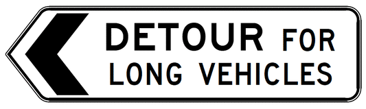 G9-5-3(L) Detour For Long Vehicles (Left)