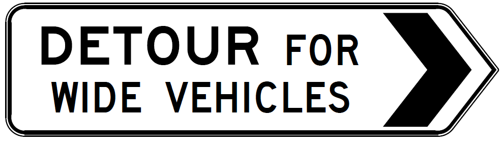 G9-5-4(R) Detour For Wide Vehicles (Right)