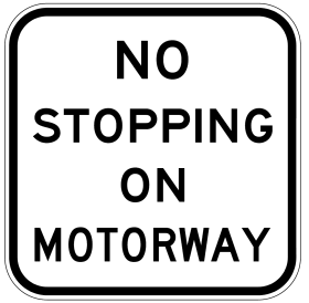 G9-70-1n - No Stopping On Motorway