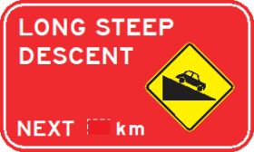 G9-83 - Long Steep Descent Next (X)km