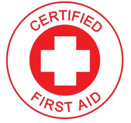 ERT CERTIFIED FIRST AID HARD HAT DECAL 50mm
