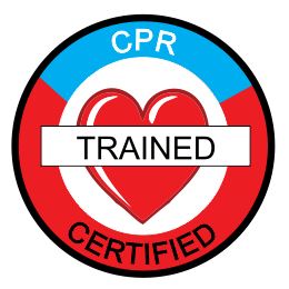 ERT CPR TRAINED CERTIFIED HARD HAT DECAL 50mm
