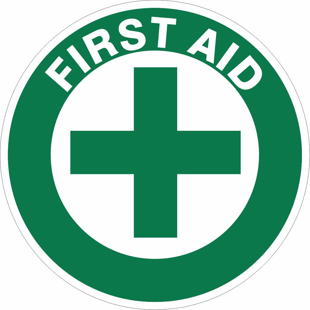 ERT FIRST AID CROSS HARD HAT DECAL 50mm