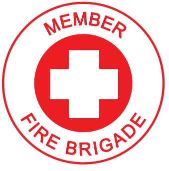 ERT MEMBER FIRE BRIGADE HARD HAT DECAL 50mm