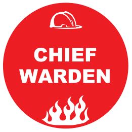 CHIEF WARDEN HARD HAT DECAL 50mm