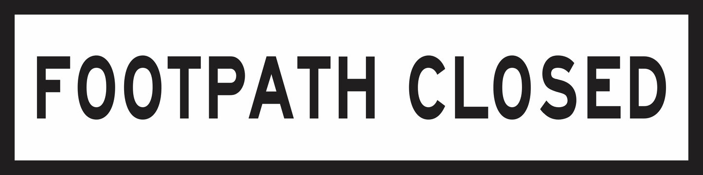 Footpath Closed (MMS Insert)
