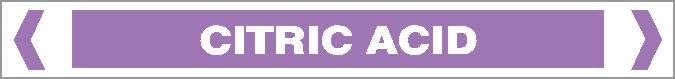 Pipe Marker - ACID / ALKALI - CITRIC ACID