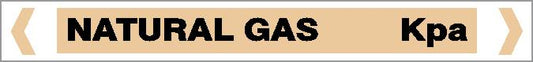 Pipe Marker - GAS - NATURAL GAS     KPA