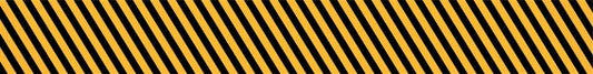 A pattern of diagonal black and yellow stripes, evenly spaced from top left to bottom right, is featured on the Pipe Marker - SS HAZ CONTENT SUPP MARKER REF.