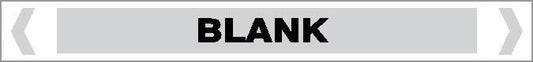 A rectangular gray sign labeled "STEAM - BLANK" in bold black letters at the center, featuring a dark gray border and two inward-facing arrows on each end.
