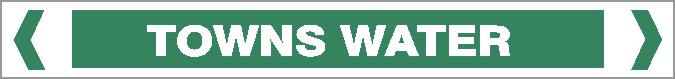 Pipe Marker - WATER - TOWNS WATER