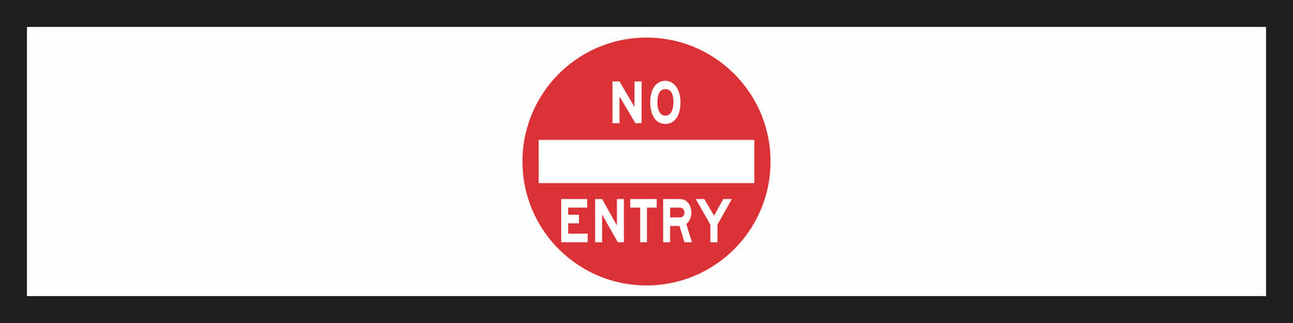 RM2-4n(B) - No Entry (Mms Insert - To Be used on Multi Message Sign panels Only)