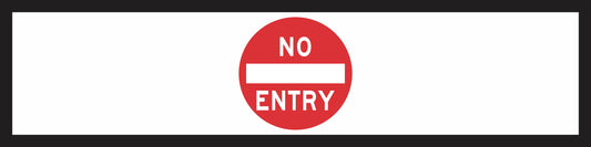 RM2-4n(B) - No Entry (Mms Insert - To Be used on Multi Message Sign panels Only)