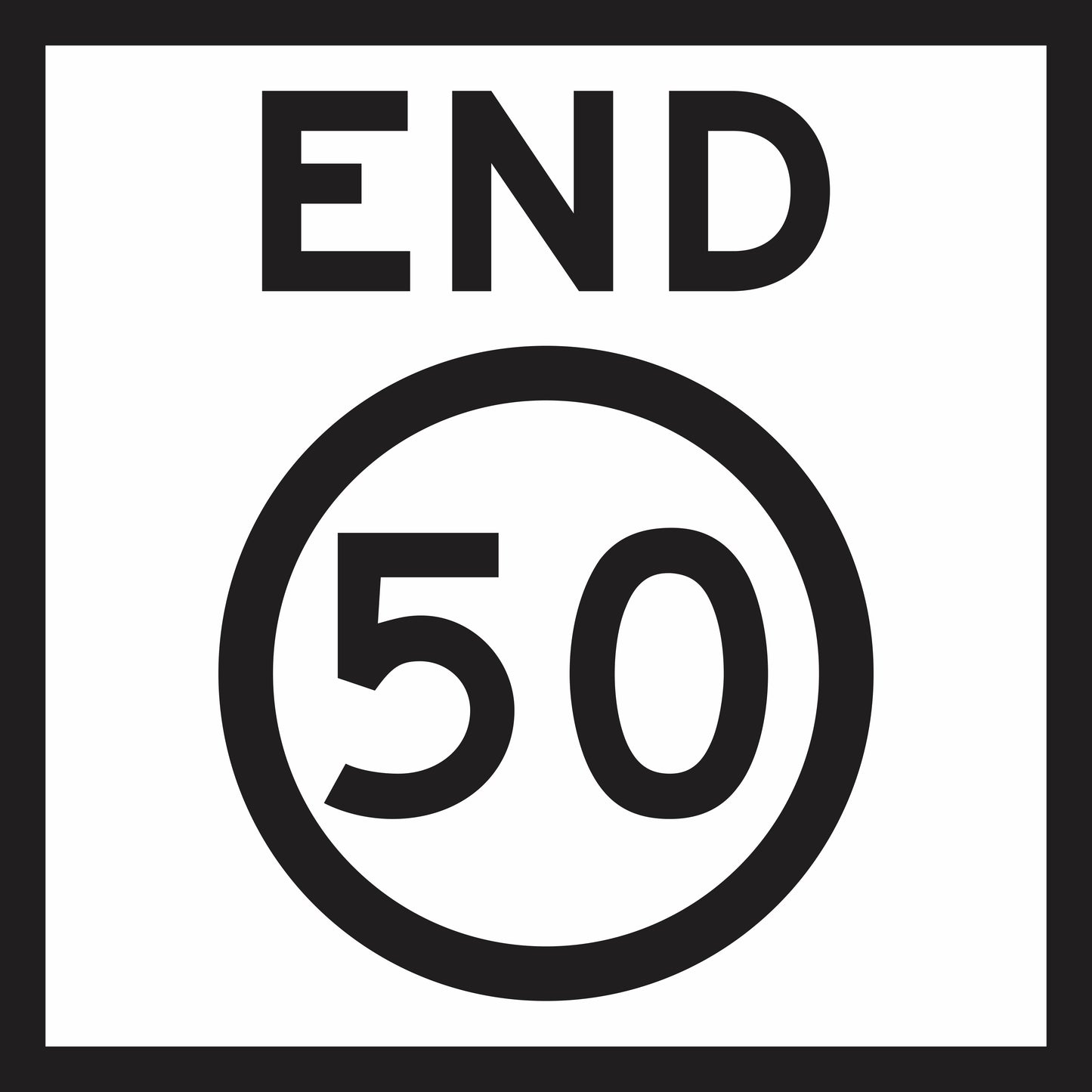 RM4-12(A) End Speed Limit (Mms Insert - To Be used on Multi Message Sign panels Only)