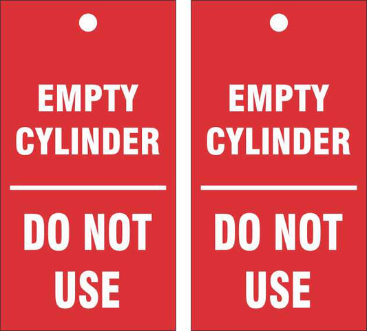 EMPTY CYLINDER TAG PACK OF 50