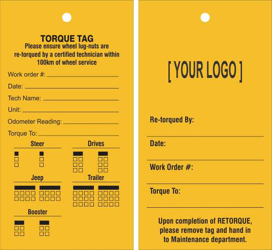 RE-TORQUE TAG PACK OF 50