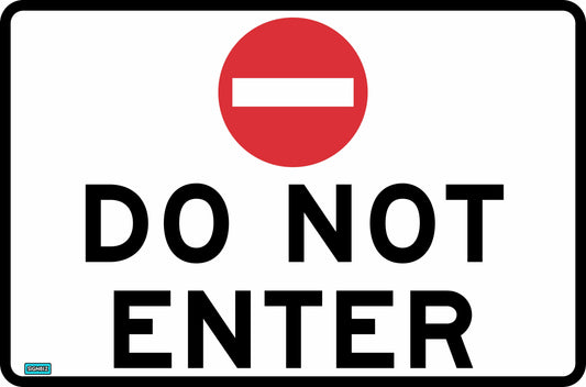 A rectangular SWING STAND SIGN ONLY - DO NOT ENTER with a red circle and white horizontal line above bold black "DO NOT ENTER" text, on a white background with a black border.