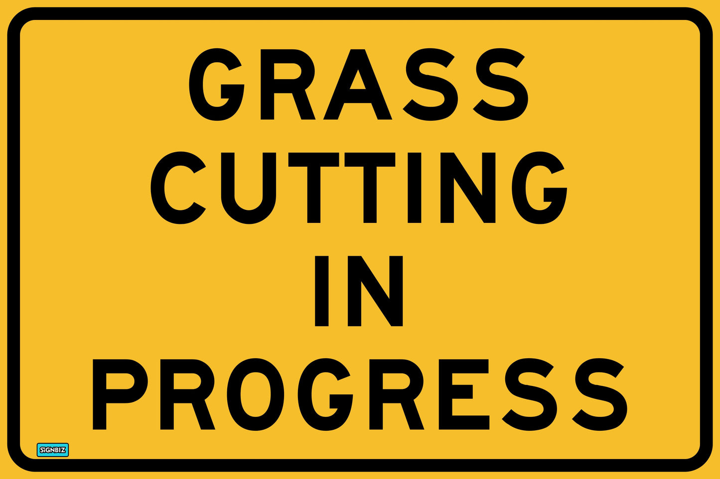 SWING STAND SIGN ONLY - GRASS CUTTING IN PROGRESS