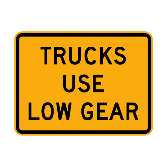 W8-201n - Trucks Use Low Gear