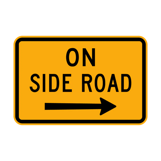 W8-3(R) - On Side Road (Right Arrow)